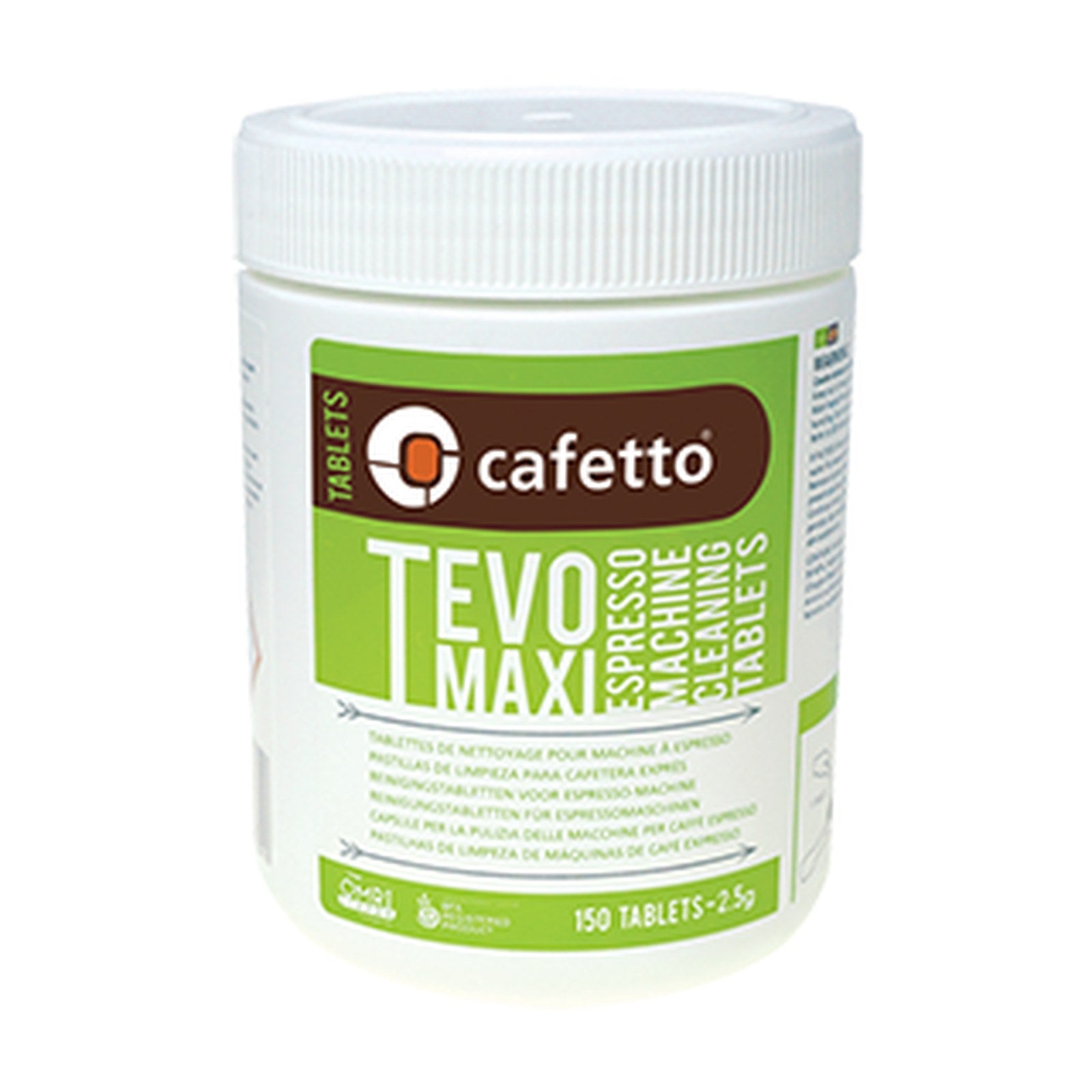 澳洲 Cafetto TEVO MAXI 有機咖啡機清潔錠(150 錠/罐)