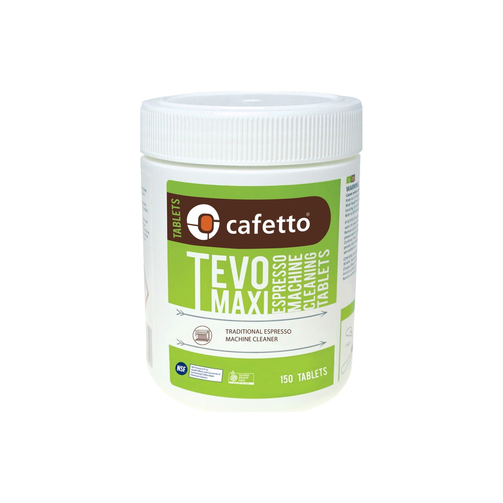 澳洲 Cafetto TEVO MAXI 有機咖啡機清潔錠(150 錠/罐)